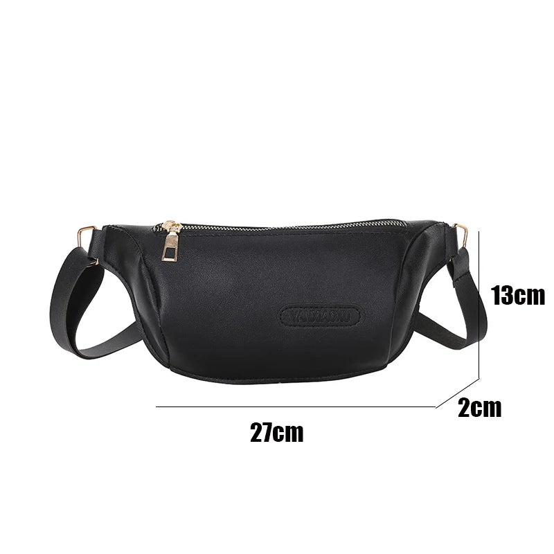 Women's Leather Waist Belt Bag Bananas Handbag