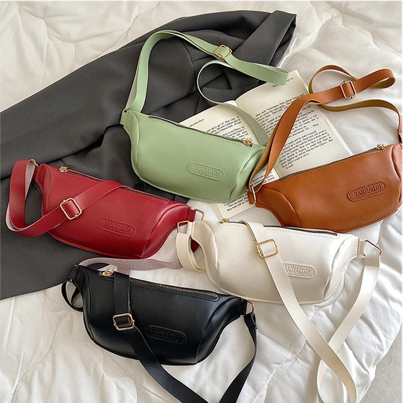 Women's Leather Waist Belt Bag Bananas Handbag
