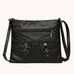 Vintage PU Leather Shoulder Crossbody Bag - Large Capacity Handbag