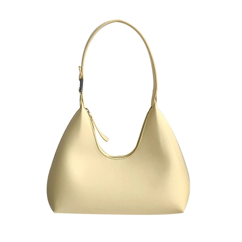 Small Shoulder Bag PU Leather Casual Hobos Underarm Top Handle Bag