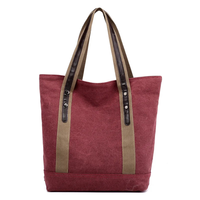 Canvas Handbags Large Capacity Tote Bags Ladies Shoulder Bags