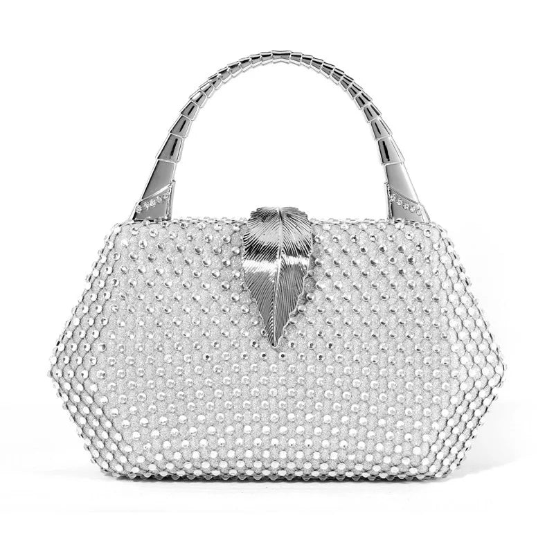 Bling Mesh Rhinestone Clutch Party Purse Chain Shoulder Bag Evening Bag B486