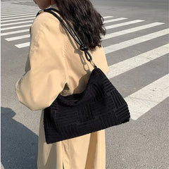 Women's Plush Shoulder Bag Clutch Handbag for Daily Shopping