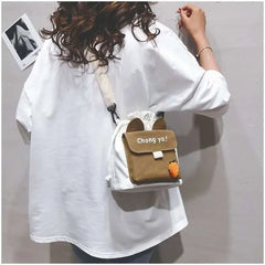 Women's Canvas Shoulder Bag Japanese Art Messenger Bag