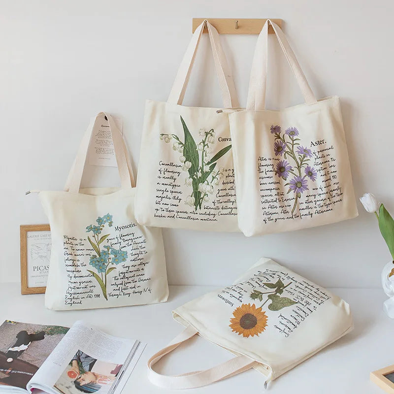 Women's Canvas Shoulder Shopper Bag Eco Large Tote Book Bags
