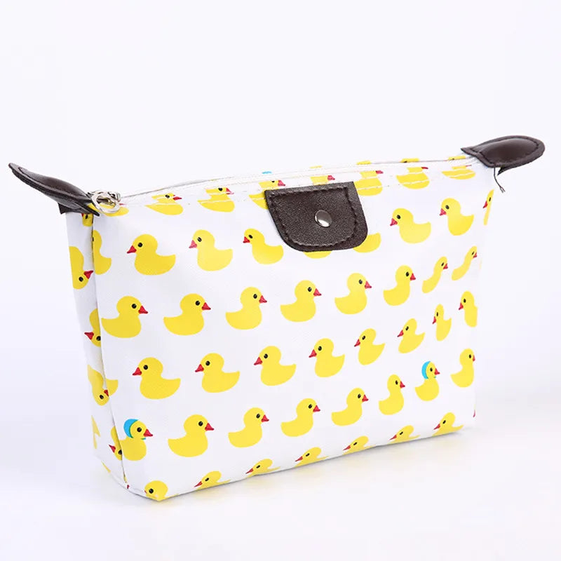 Women's Colorful Dot Cosmetic Folding Bag Large Capacity Make Up Bag