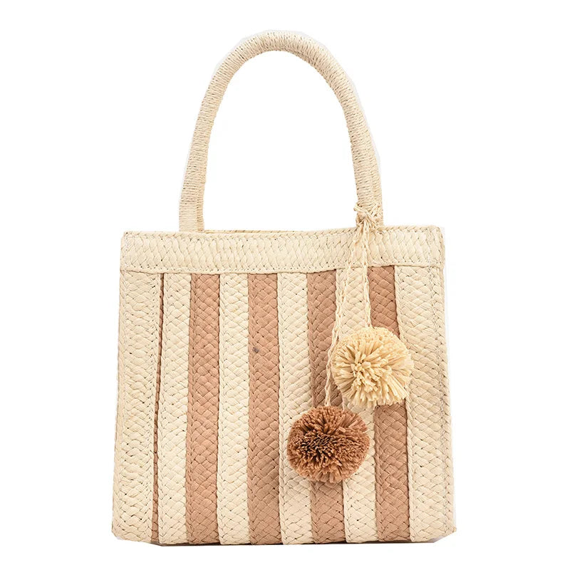 Women's Summer Straw Crossbody Shoulder Bag Rattan Braided Handbag