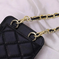 Women's Diagonal Cross Sheepskin Bag Small Mobile Phone Rhombus Shoulder Bag