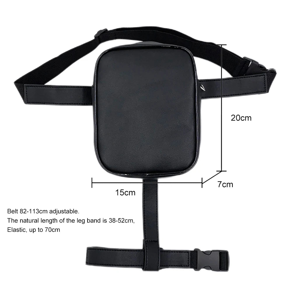 Women's Motorcycle Leg Side Bag Waterproof Shoulder Belt Pouch Hip Fanny Pack