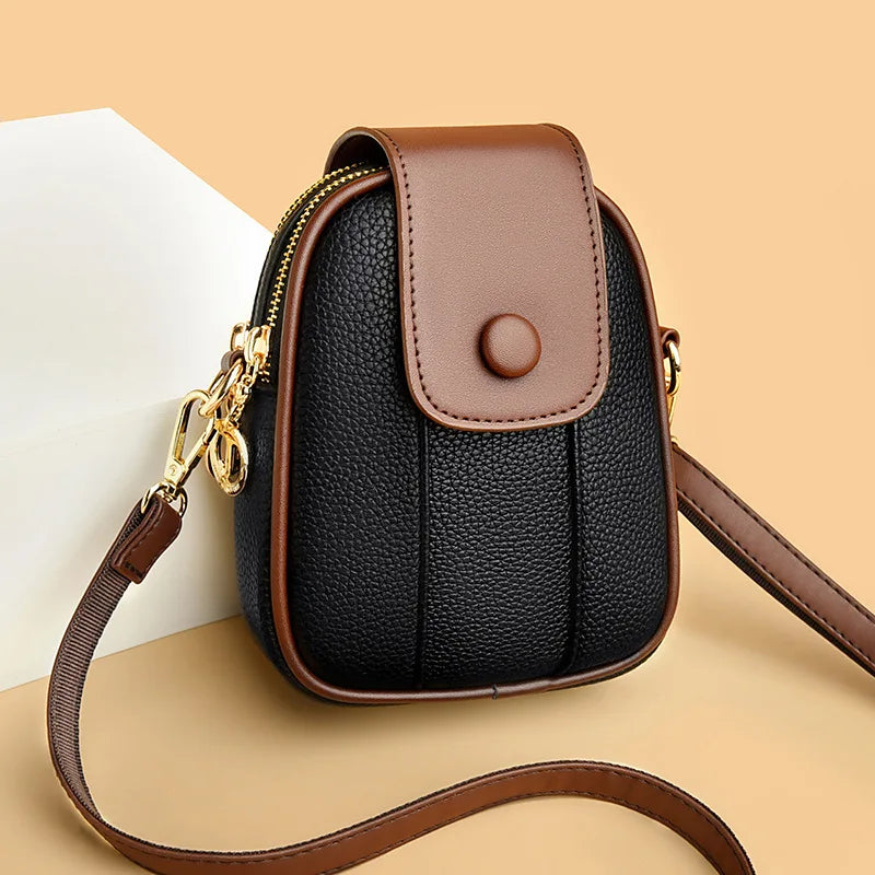 Leather Shoulder Bag Women's Cross Square Messenger Bag