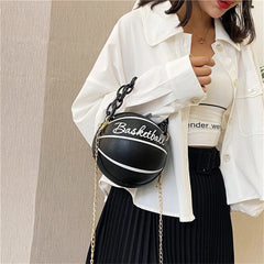 Women's Basketball Shoulder Bag Cross-Body Chain Handbag