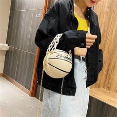 Women's Basketball Shoulder Bag Cross-Body Chain Handbag