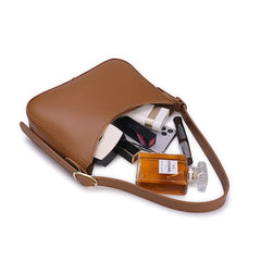 Women's DIY Handbags Retro Solid PU Leather Shoulder Underarm Bag