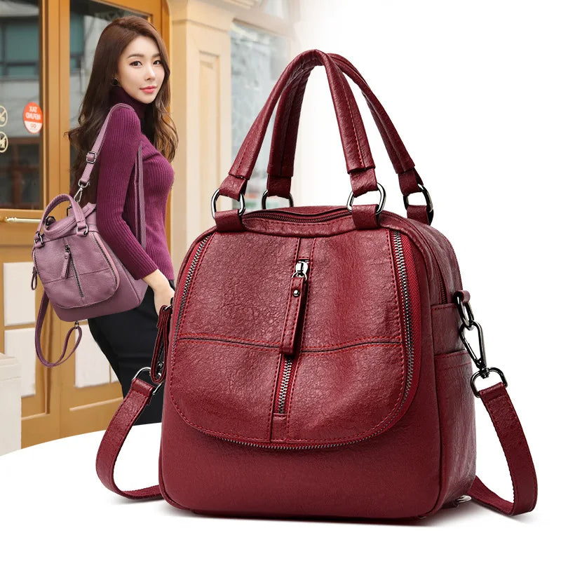 Women's Leather Shoulder Bag for Mobile Phone Keys