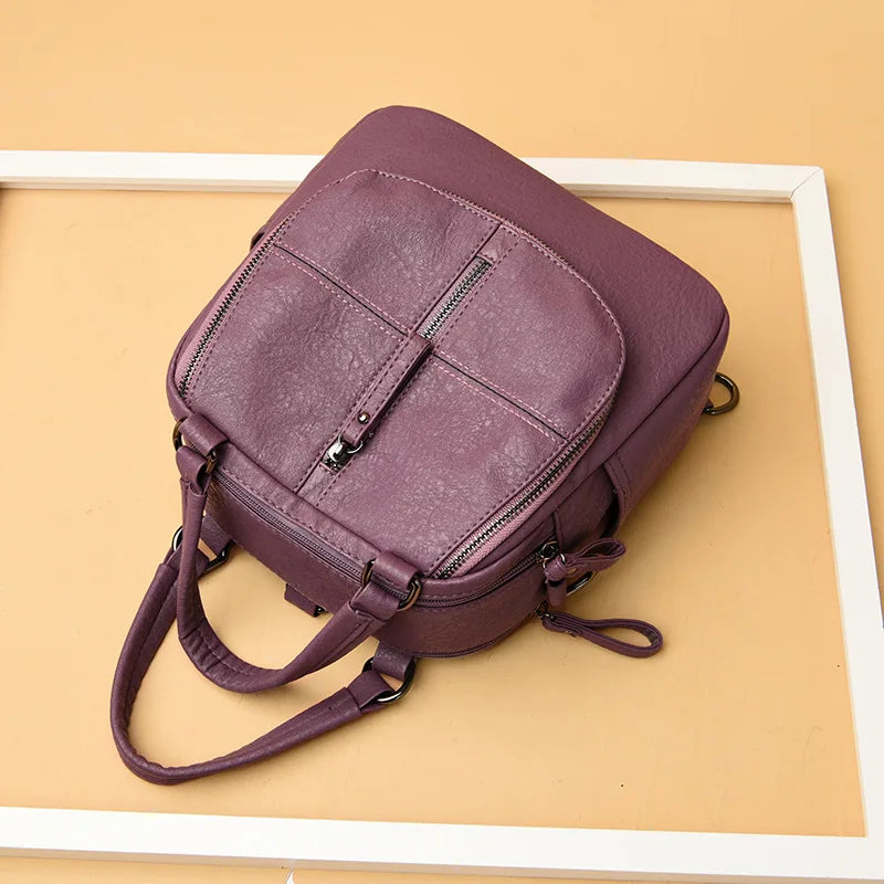 Women's Leather Shoulder Bag for Mobile Phone Keys