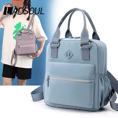 Women's Nylon Handbag Student Schoolbag Lightweight Travel Backpack