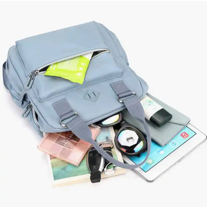 Women's Nylon Handbag Student Schoolbag Lightweight Travel Backpack