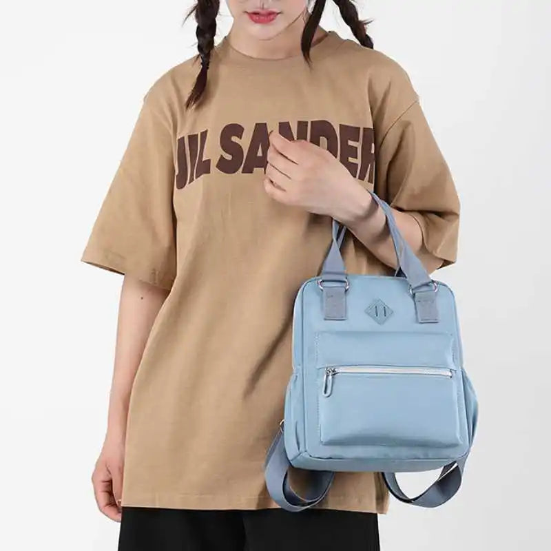 Women's Nylon Handbag Student Schoolbag Lightweight Travel Backpack