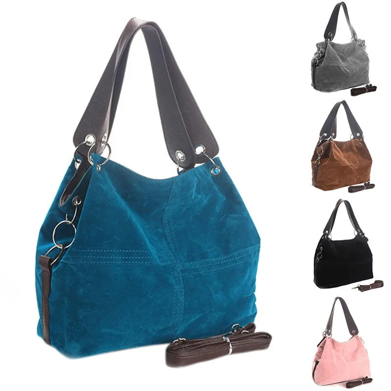 Women's Flannel Bag Stitching One-shoulder Messenger Bag