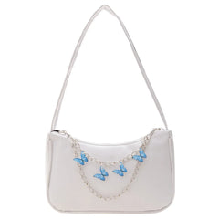 Butterfly Chain Shoulder Bag Ladies Shopper
