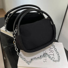 Pink Chain Shoulder Bag Oxford Cloth Girls Messenger Bag