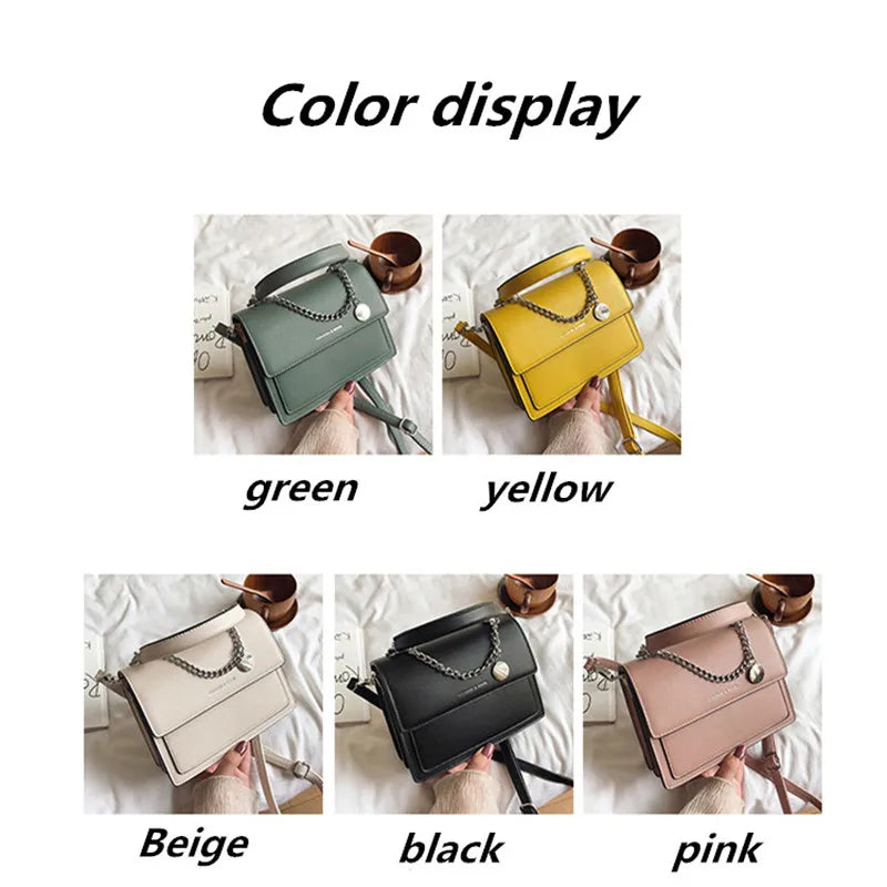 Women's PU Leather Chains Shoulder Bag Shopper Wallet Crossbody