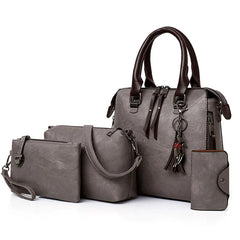 Women's Tote Shoulder Bags 4 Pcs/set Large Capacity Bag Ladies Wallet
