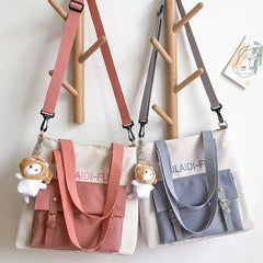 Women's Large Capacity Messenger Bag Harajuku Style Shoulder Bag