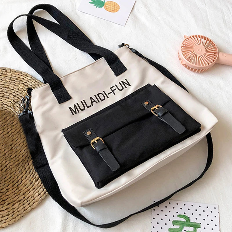 Women's Large Capacity Messenger Bag Harajuku Style Shoulder Bag