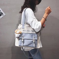 Women's Large Capacity Messenger Bag Harajuku Style Shoulder Bag