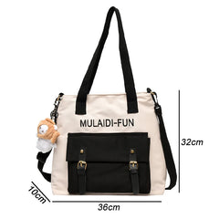Women's Large Capacity Messenger Bag Harajuku Style Shoulder Bag
