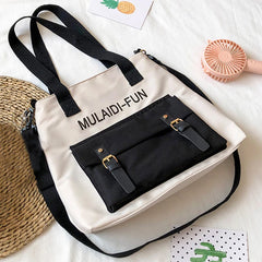 Women's Large Capacity Messenger Bag Harajuku Style Shoulder Bag
