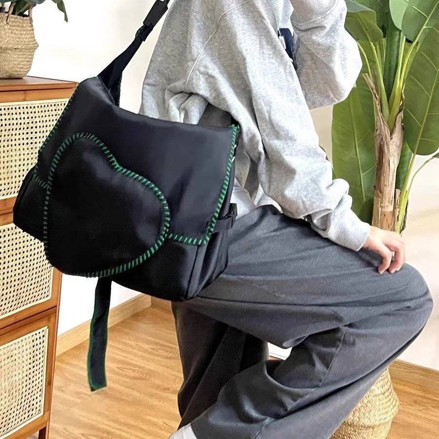 Harajuku Y2K Heart Techwear Crossbody Bag