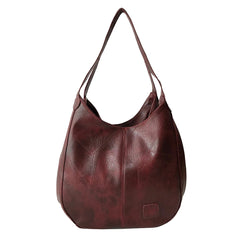 Vintage Leather Shoulder Bag Large Modern Female