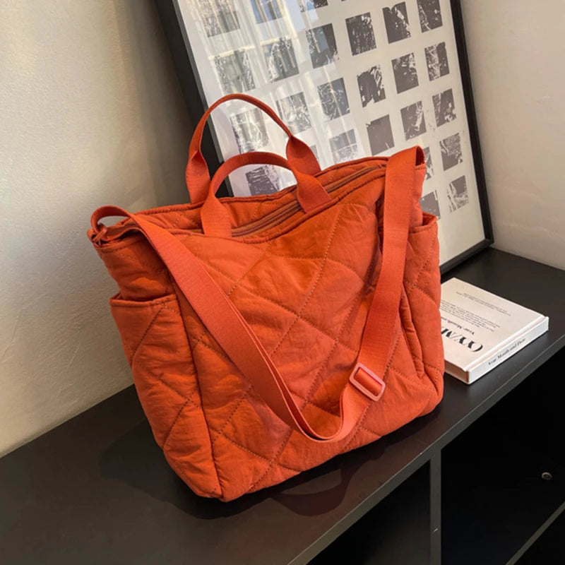 Women's High-Capacity Tote Bag Students' School Shoulder Bags Autumn And Winter