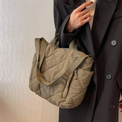 Women's High-Capacity Tote Bag Students' School Shoulder Bags Autumn And Winter