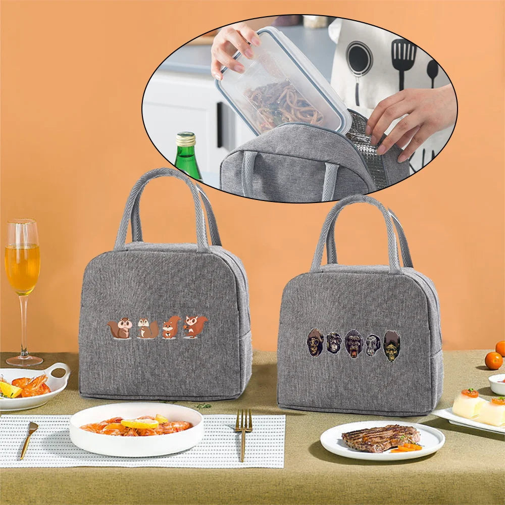 Women's Insulated Thermal Lunch Bag Handbag Kids Lunch Box Cooler Organizer