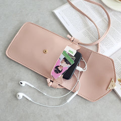 Women's Key Holder Bag Heart-Shaped Decor Transparent Touch Screen