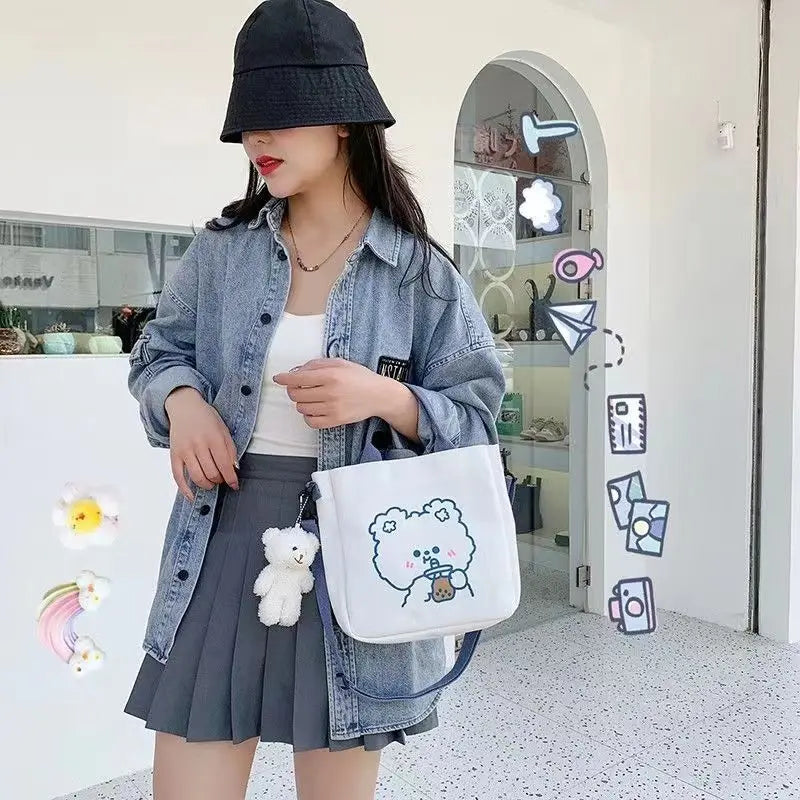 Women's One Shoulder Canvas Bag Backpack