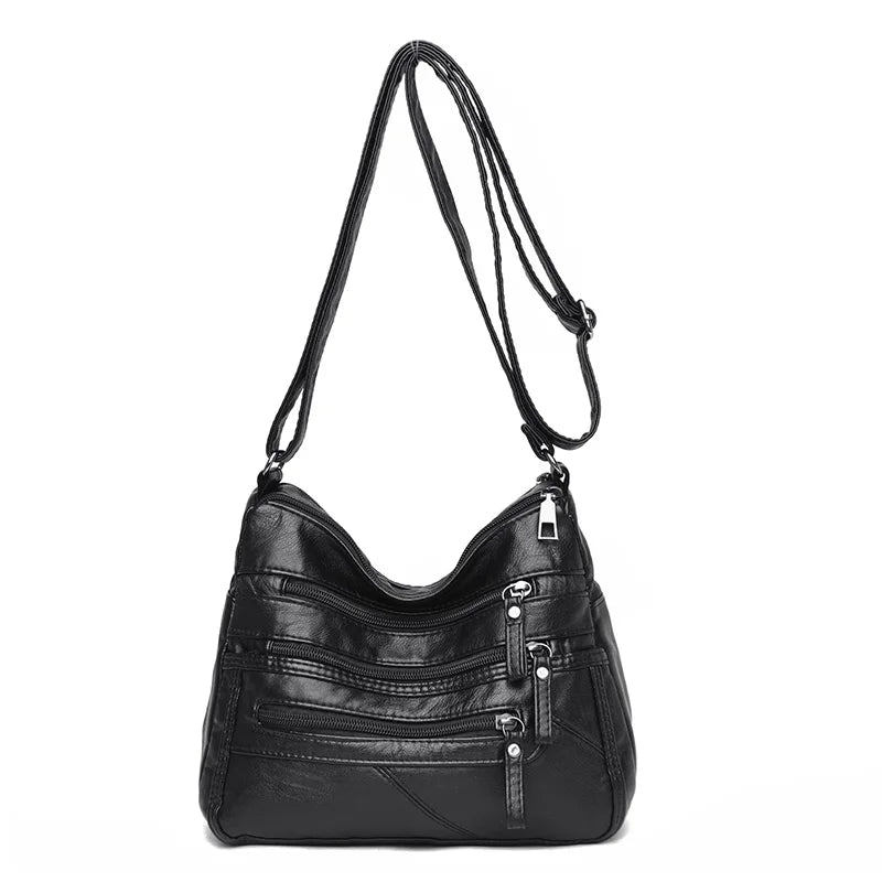 PU Leather Shoulder Bag for Women - Large Capacity