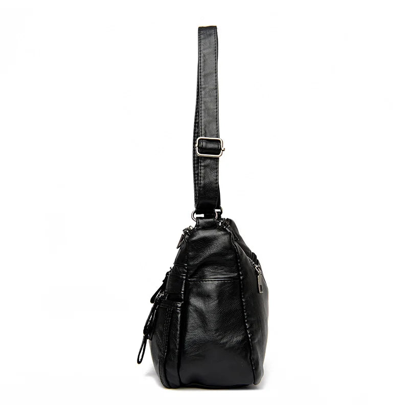 PU Leather Shoulder Bag for Women - Large Capacity