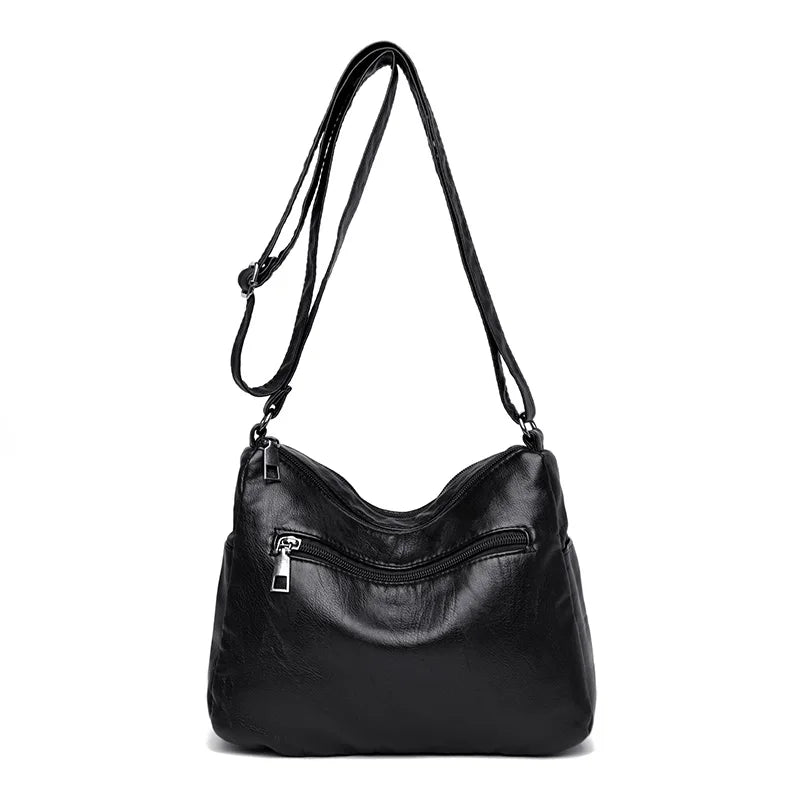 PU Leather Shoulder Bag for Women - Large Capacity