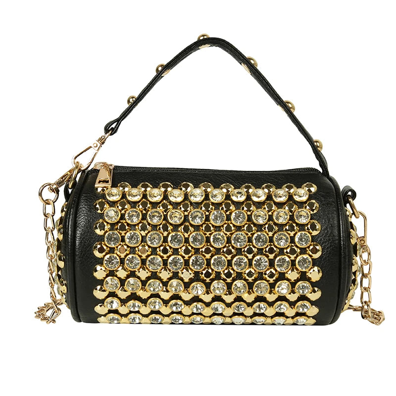 Women's Leather Shoulder Bags Diamond Crossbody Tote