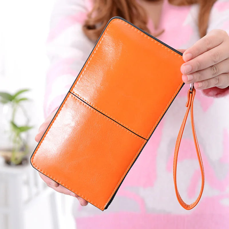 Women's Long Wallet Zipper Coin Purses Large Capacity Clutch Money Bag