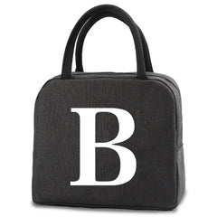 Women's Insulated Cooler Bag Letter Print Picnic Tote Pouch