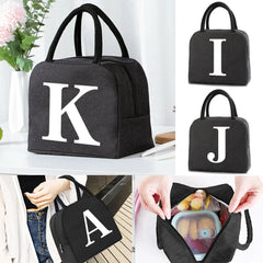 Women's Insulated Cooler Bag Letter Print Picnic Tote Pouch