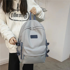 Women's Knit Backpack Ladies School Bag Large-capacity College Pattern