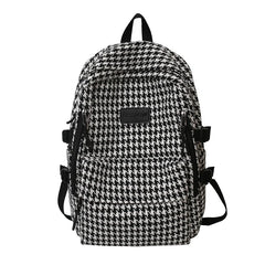 Women's Knit Backpack Ladies School Bag Large-capacity College Pattern