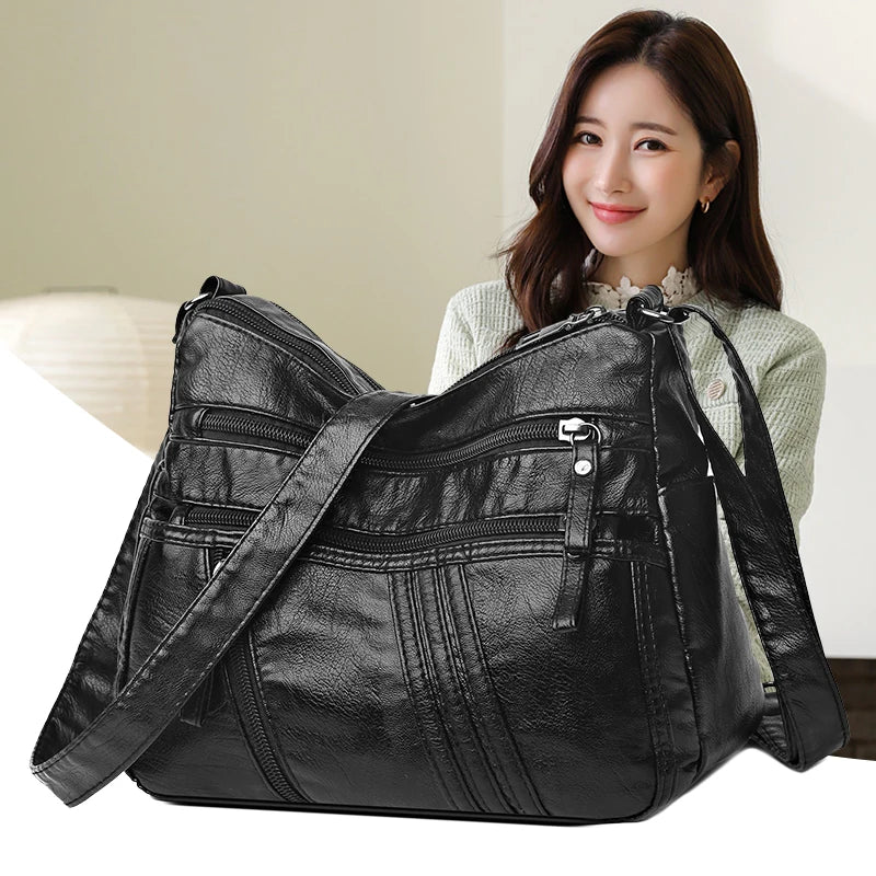 Women's Soft Leather Shoulder Bags Crossbody