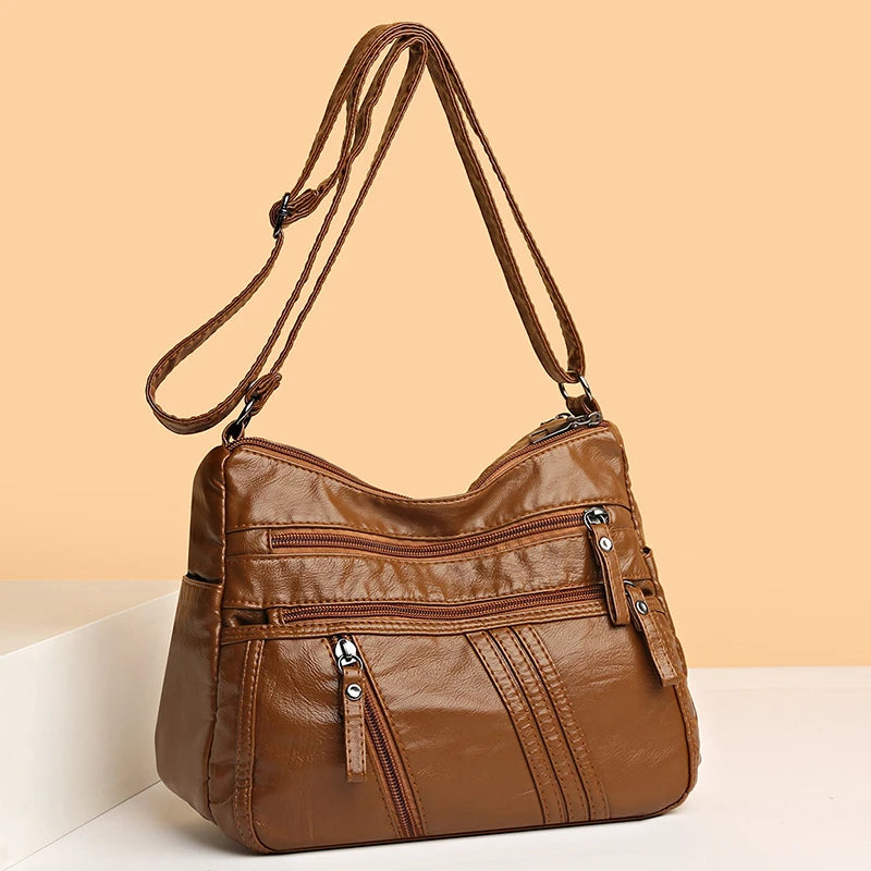 Women's Soft Leather Shoulder Bags Crossbody